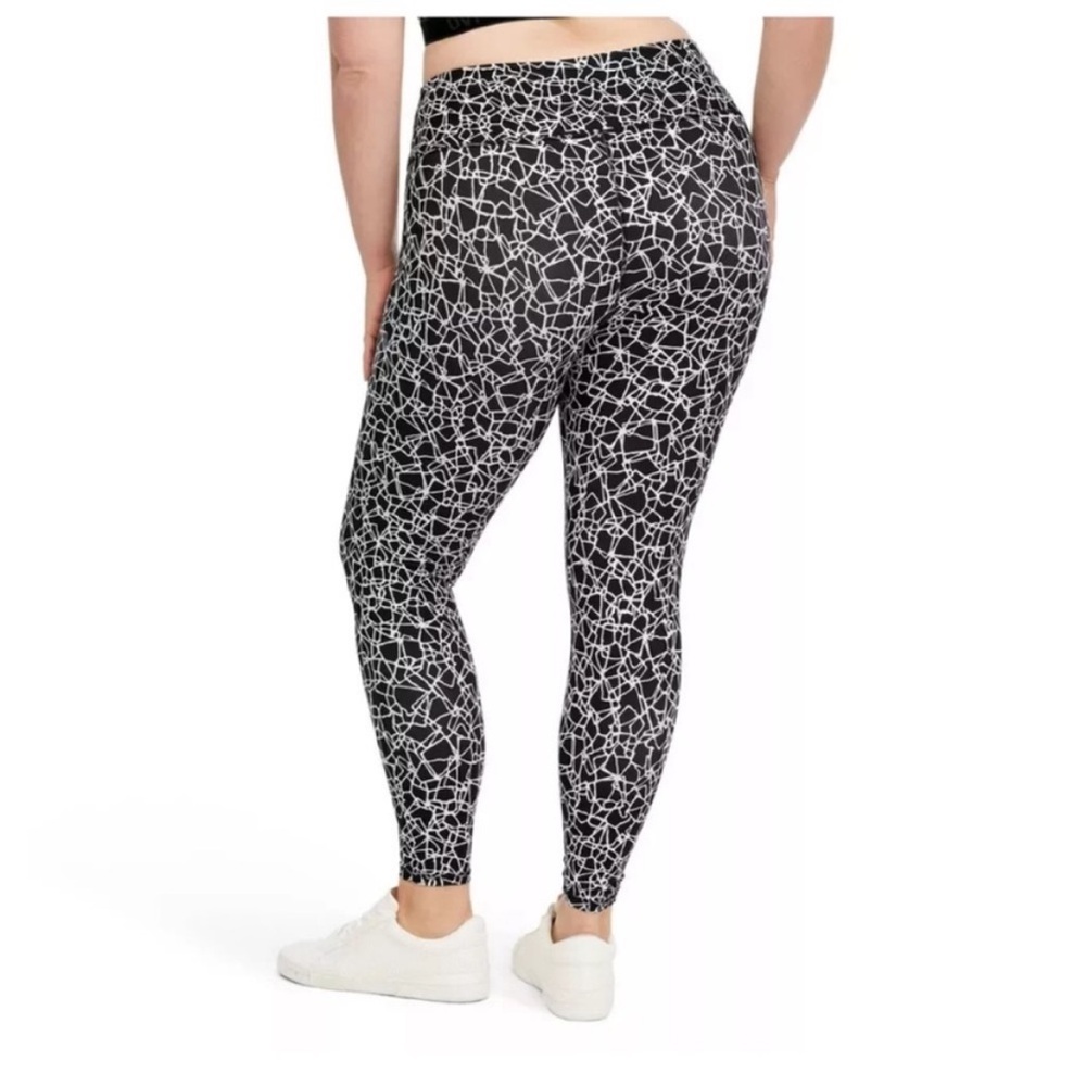 Diane Von Furstenberg cracked glass black white leggings target 1X